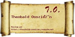 Theobald Osszián névjegykártya